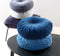 Dutch Decor - KAJA - Sierkussen rond velvet 40 cm - Provincial Blue - lichtblauw