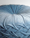 Dutch Decor - KAJA - Sierkussen rond velvet 40 cm - Provincial Blue - lichtblauw