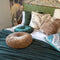 Dutch Decor - KAJA - Sierkussen rond velvet Ø40 cm - Tobacco Brown - bruin