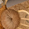 Dutch Decor - KAJA - Sierkussen rond velvet Ø40 cm - Tobacco Brown - bruin