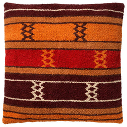 Dutch Decor - KIAN - Kussenhoes kelim 45x45 cm - Merlot - rood - 100% katoen
