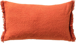 Dutch Decor LASSE - Kussenhoes 30x50 cm 65% gereclycled katoen - Eco Line collectie - Potters Clay - oranje - met rits - zonder binnenkussen
