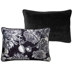 Dutch Decor - LAUREN - Sierkussen velvet Raven 40x60 cm - zwart
