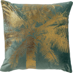 Dutch Decor LEVAN - Kussenhoes 45x45 cm - gouden opdruk - Sagebrush Green - groen - met rits - zonder binnenkussen
