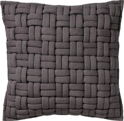 Dutch Decor LEVI - Kussenhoes 45x45 cm - luxe hoes van 100% katoen - Charcoal Gray - antraciet - met rits