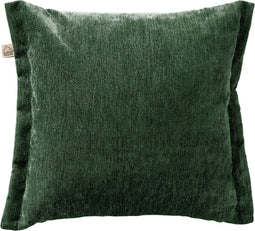 Dutch Decor LEWIS - Kussenhoes 45x45 cm - fluweel - met sierrand - Mountain View - donkergroen - met rits - zonder binnenkussen