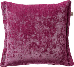 Dutch Decor LEWIS - Kussenhoes 45x45 cm - fluweel - met sierrand - Festival Fuchsia - paars - met rits - zonder binnenkussen
