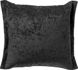 Dutch Decor LEWIS - Kussenhoes 45x45 cm - fluweel - met sierrand - Raven - zwart - met rits - zonder binnenkussen
