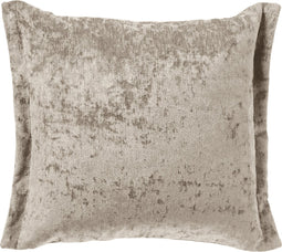 Dutch Decor LEWIS - Kussenhoes 45x45 cm - fluweel - met sierrand - Pumice Stone - beige - met rits - zonder binnenkussen
