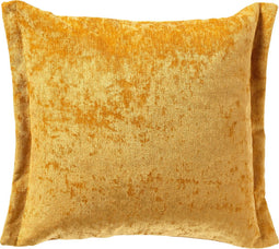 Dutch Decor LEWIS - Kussenhoes 45x45 cm - fluweel - met sierrand - Golden Glow - geel - met rits - zonder binnenkussen