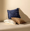 Dutch Decor LEWIS - Kussenhoes 45x45 cm - fluweel - met sierrand - Insignia Blue - donkerblauw - met rits - zonder binnenkussen