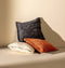 Dutch Decor LEWIS - Kussenhoes 45x45 cm - fluweel - met sierrand - Potters Clay - oranje - met rits - zonder binnenkussen