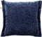 Dutch Decor LEWIS - Kussenhoes 45x45 cm - fluweel - met sierrand - Insignia Blue - donkerblauw - met rits - zonder binnenkussen