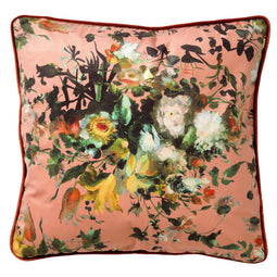 Dutch Decor - LIAN - Kussenhoes met bloemenpatroon Muted Clay 45x45 cm - roze