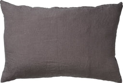 Dutch Decor LINN - Kussenhoes 40x60 cm - 100% linnen - Charcoal Gray - antraciet - met rits - zonder binnenkussen