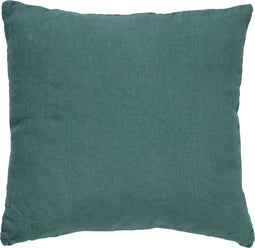 Dutch Decor LINN - Kussenhoes 45x45 cm - 100% linnen - effen kleur - Sagebrush Green - groen - met rits - zonder binnenkussen