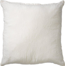 Dutch Decor LINN - Kussenhoes 45x45 cm - 100% linnen - effen kleur - Snow White - wit - met rits - zonder binnenkussen