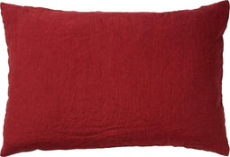 Dutch Decor LINN - Sierkussen 40x60 cm - 100% linnen - Merlot - rood - Inclusief binnenkussen
