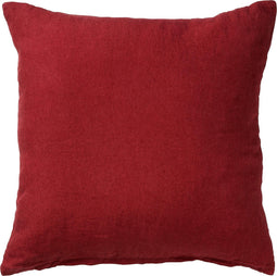 Dutch Decor LINN - Sierkussen 45x45 cm - 100% linnen - effen kleur - Merlot - rood - Inclusief binnenkussen