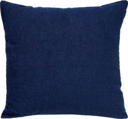 Dutch Decor LINN - Sierkussen 45x45 cm - 100% linnen - effen kleur - Insignia Blue - donkerblauw - Inclusief binnenkussen