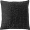 Dutch Decor LYLA - Kussenhoes 45x45 cm - 3D - effen print - Raven - zwart - met rits - zonder binnenkussen