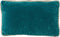 Dutch Decor MANOE - Kussenhoes 30x50 cm - effen kleur - met rand van jute - Deep Lake - blauw - met rits - zonder binnenkussen