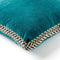 Dutch Decor MANOE - Kussenhoes 30x50 cm - effen kleur - met rand van jute - Deep Lake - blauw - met rits - zonder binnenkussen