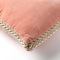 Dutch Decor MANOE - Kussenhoes 30x50 cm - effen kleur - met rand van jute - Muted Clay - roze - met rits - zonder binnenkussen