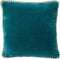 Dutch Decor MANOE - Kussenhoes 45x45 cm - effen kleur - met rand van jute - Deep Lake - petrol - met rits - zonder binnenkussen