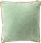 Dutch Decor MANOE - Kussenhoes 45x45 cm - effen kleur - met rand van jute - Cameo Green - lichtgroen - met rits - zonder binnenkussen