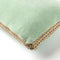 Dutch Decor MANOE - Kussenhoes 45x45 cm - effen kleur - met rand van jute - Cameo Green - lichtgroen - met rits - zonder binnenkussen