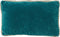 Dutch Decor MANOE - Sierkussen 30x50 cm - effen kleur - met rand van jute - Deep Lake - petrol - Inclusief binnenkussen
