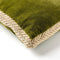 Dutch Decor MANOE - Sierkussen 30x50 cm - effen kleur - met rand van jute - Cardamom Seed - donkergroen - Inclusief binnenkussen