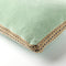 Dutch Decor MANOE - Sierkussen 30x50 cm - effen kleur - met rand van jute - Cameo Green - lichtgroen - Inclusief binnenkussen