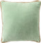 Dutch Decor MANOE - Sierkussen 45x45 cm - effen kleur - met rand van jute - Cameo Green - lichtgroen - Inclusief binnenkussen
