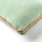 Dutch Decor MANOE - Sierkussen 45x45 cm - effen kleur - met rand van jute - Cameo Green - lichtgroen - Inclusief binnenkussen
