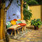 Dutch Decor - MANUEL - Sierkussen voor buiten 45x45 cm - waterafstotend en uv-bestendig - Outdoor collectie - English Ivy - wit