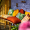 Dutch Decor - MANUEL - Sierkussen voor buiten 45x45 cm - waterafstotend en uv-bestendig - Outdoor collectie - English Ivy - wit