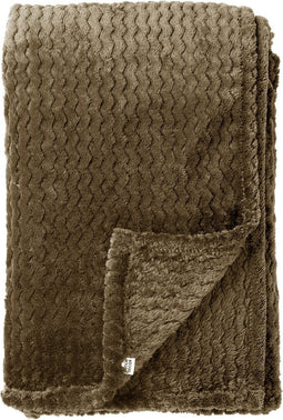Dutch Decor - MARA - Plaid 150x200 cm - superzachte deken met zigzagpatroon - Military Olive - groen