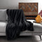 Dutch Decor - MARA - Plaid 150x200 cm - superzachte deken met zigzagpatroon - Raven - zwart
