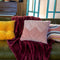 Dutch Decor - MARA - Plaid 150x200 cm - superzachte deken met zigzagpatroon - Merlot - rood bordeaux