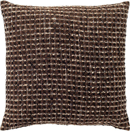 Dutch Decor MARCO - Kussenhoes 45x45 cm - Raven - zwart - met rits - zonder binnenkussen