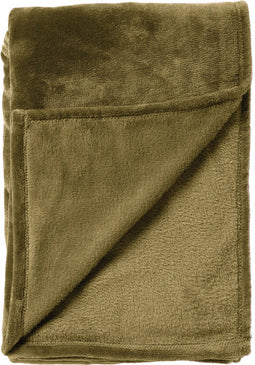 Dutch Decor - MARLEY - Plaid 150x200 cm - zachte fleece deken - extra dik - Military Olive - groen