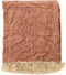 Dutch Decor - MAYBEL - Plaid 140x180 cm - met ingeweven patroon - effen kleur met franjes - Muted Clay - roze