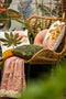 Dutch Decor - MAYBEL - Plaid 140x180 cm - met ingeweven patroon - effen kleur met franjes - Muted Clay - roze