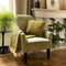 Dutch Decor - MAYBEL - Plaid 140x180 cm - met ingeweven patroon - effen kleur met franjes - Olive Branch - groen