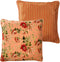Dutch Decor MEIS - Sierkussen 45x45 cm - velvet bloemen - dusty pink - roze - rood - streepjes - Inclusief binnenkussen