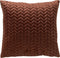 Dutch Decor MELINA - Kussenhoes 45x45 cm - luxe visgraatmotief - effen kleur - Cappuccino - bruin - met rits - zonder binnenkussen