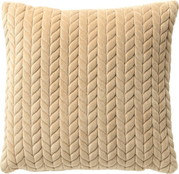 Dutch Decor MELINA - Sierkussen 45x45 cm - luxe visgraatmotief - effen kleur - Irish Cream - beige - Inclusief binnenkussen