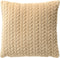 Dutch Decor MELINA - Sierkussen 45x45 cm - luxe visgraatmotief - effen kleur - Irish Cream - beige - Inclusief binnenkussen